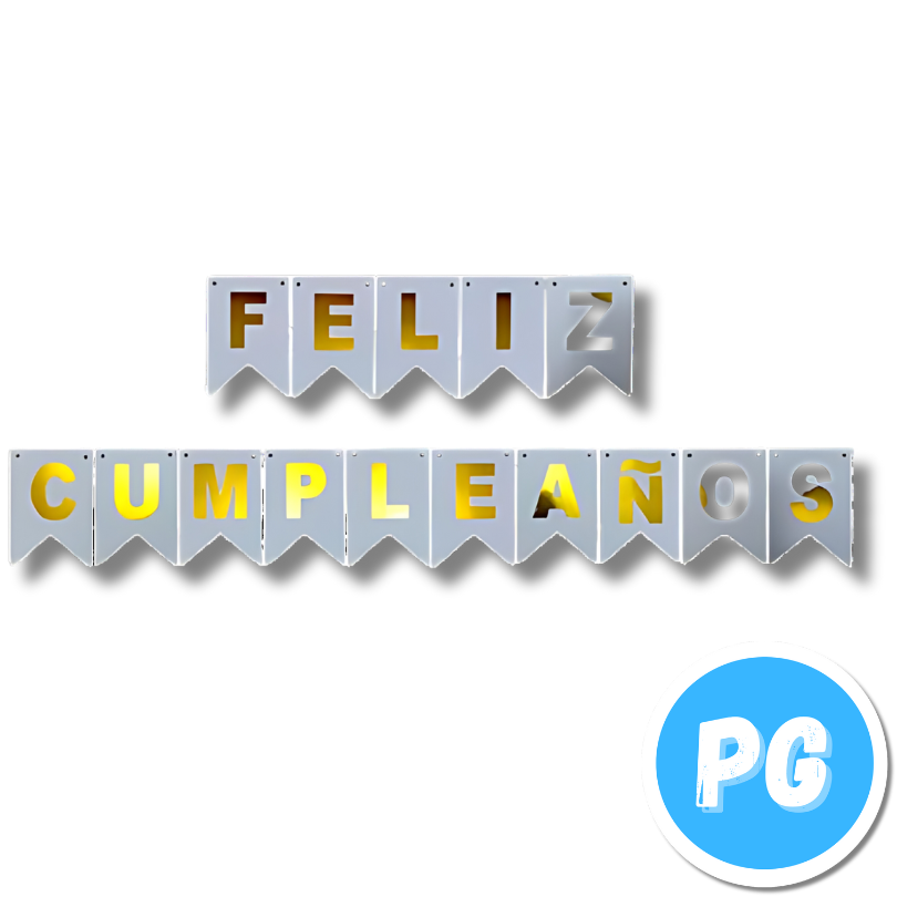 Aviso De Feliz Cumpleaños Lila Con Letras Doradas - 11x181 Centimetros - Decoracion
