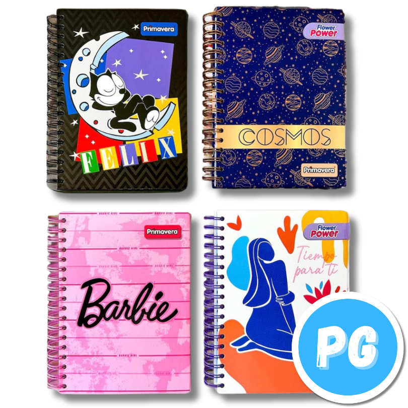 Cuaderno Argollado 105 Primavera para Mujer 80 Hojas Cuadros Pasta Dura Grande - Se Envia Un Motivo Aleatorio