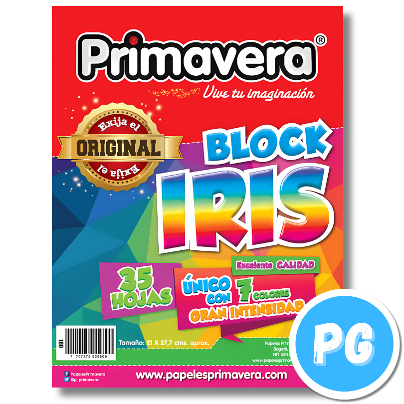 Block Papel Iris Primavera Carta Surtida