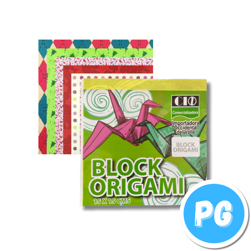 Block De Papel Origami Cuadrado 15x15cm 20 Hojas