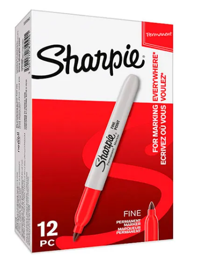 Sharpie Caja Marcadorpunta Fina X12 Rojo