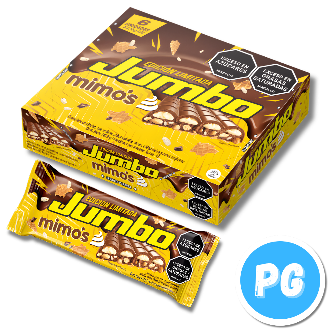 Chocolatina Jumbo 170 gramos Edicion Limitada Mimo's