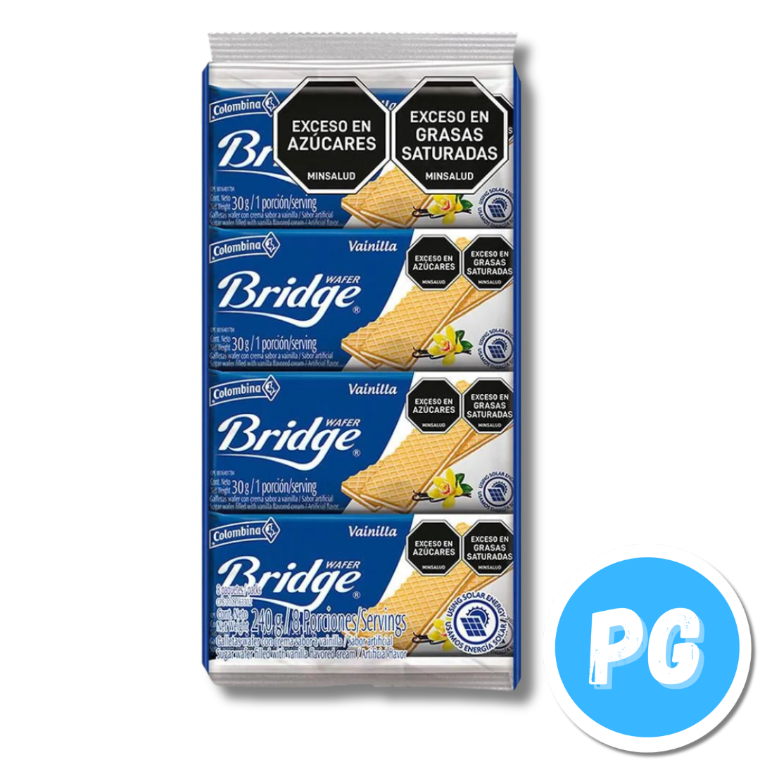 Caja Galletas Bridge x10 Paquetes Vainilla