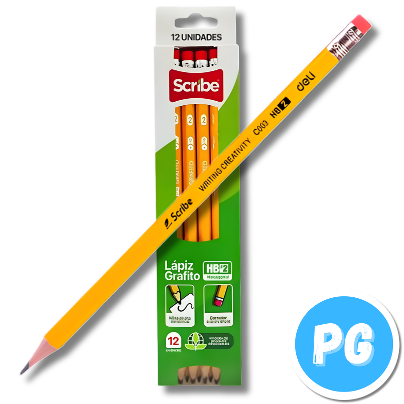 Lapiz Scribe HB #2 Unidad Negro