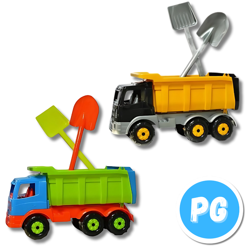 Camion Volqueta Grande Con Palas Para Hechar Tierra 63X23 cm