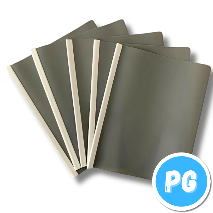 Paquete Carpeta Lomo Corredizo X5 Unds Oficio Gris