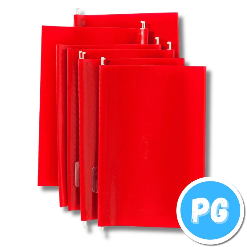 Carpeta Plastica Colgante Oficio Roja