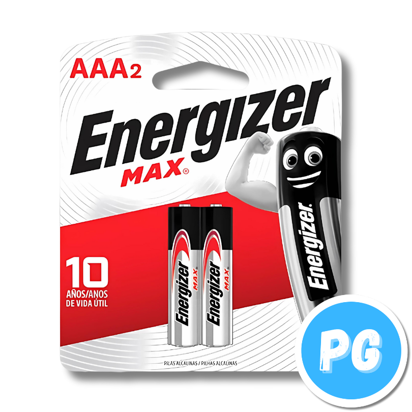 Paquete Pila Energizer Aaa X2 Alcalina Larga Duracion