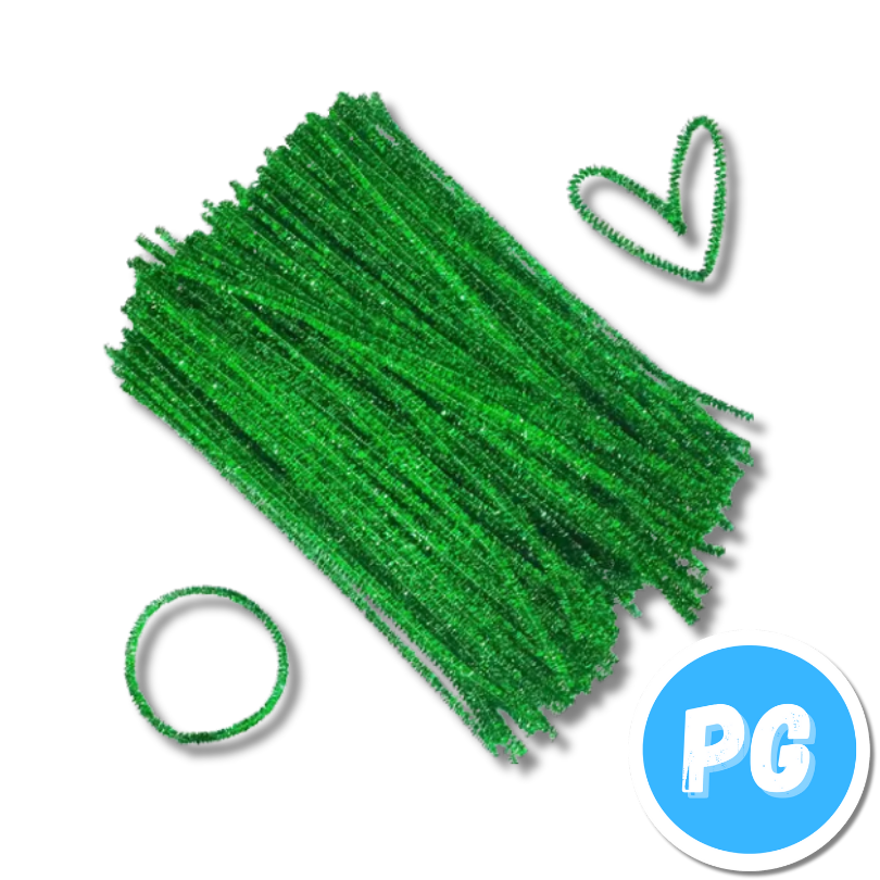 Paquete Chelines Limpia Pipas Metalizados X50 Unds Verde