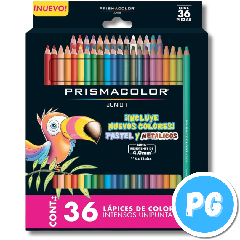 Caja Colores Prismacolor Junior 4mm X36 Unds Unipunta