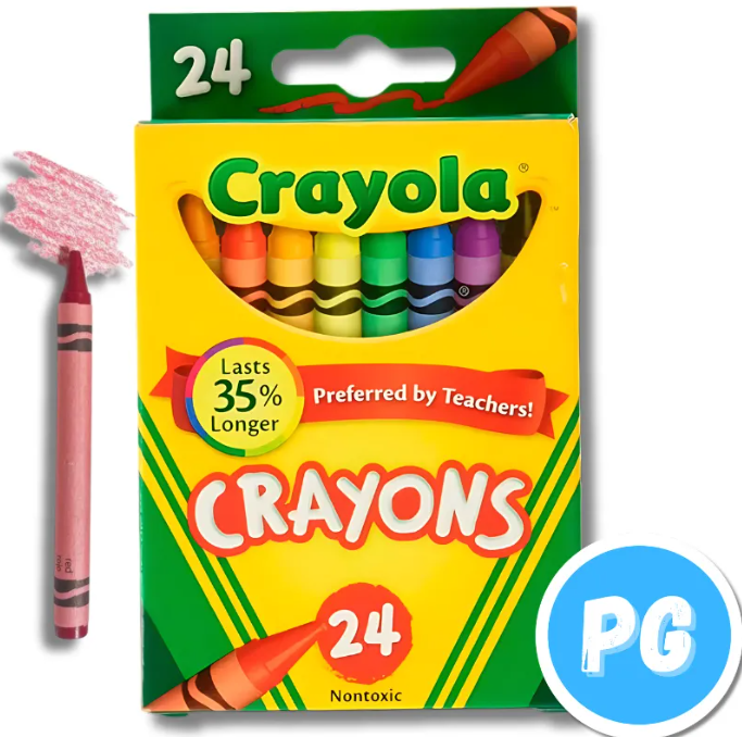 Caja De Creyon Crayola X24 Unds Delgadas Redondas