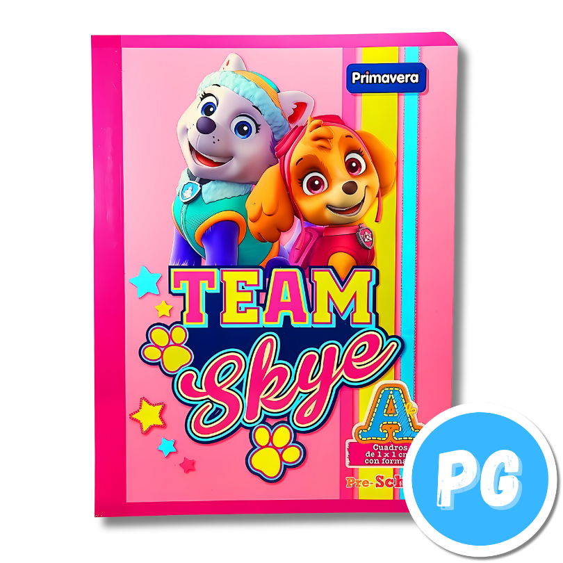 Cuaderno Cosido Primavera 100 Hojas Mi Primer Cuaderno A Motivo Niña Cuadriculado Con Espacio Para Dibujo