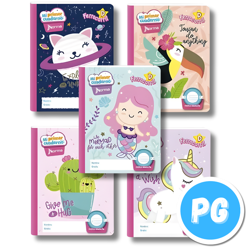 Cuaderno Cosido Norma 100 Hojas Mi Primer Cuaderno D Motivo Niña Ferrocarril