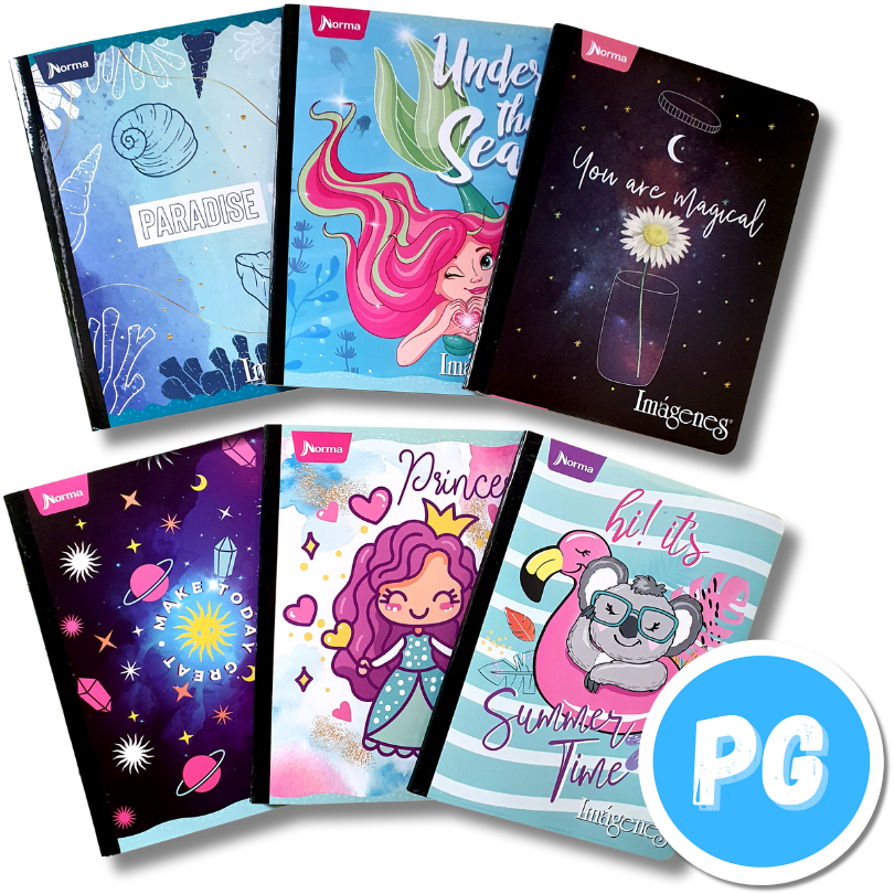 Cuaderno Norma Imagenes Cosido 50 Hojas Cuadros Motivo Mujer