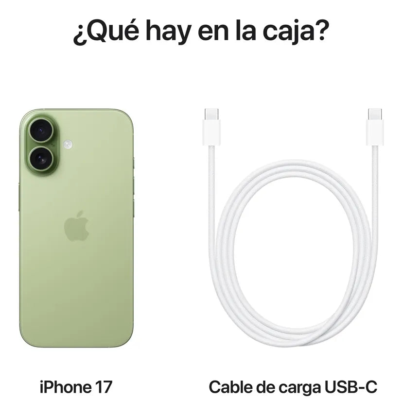 iPhone 17 6.3" 256GB Verde eSim 5G