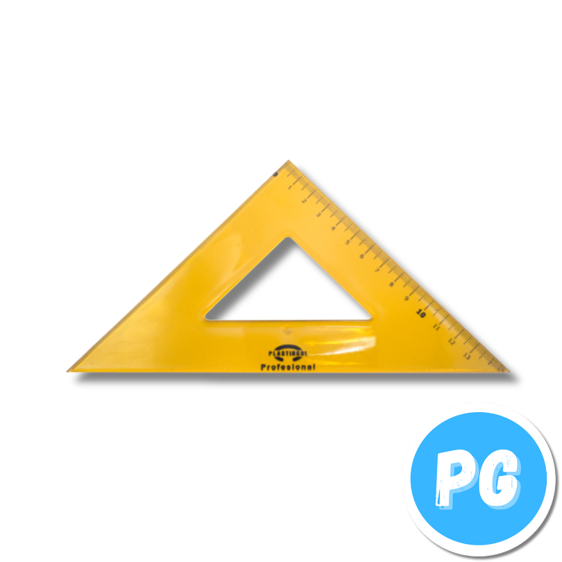 Escuadra Plastica 45 Grados 18 Centímetros