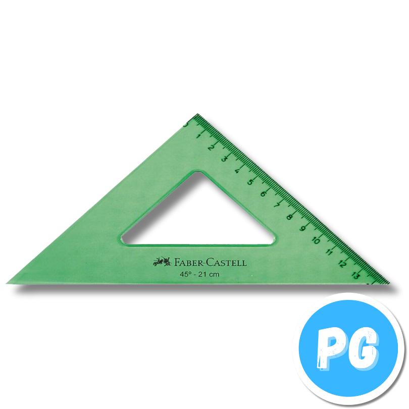 Escuadra Faber Castell 45 Grados 21 Centimetros