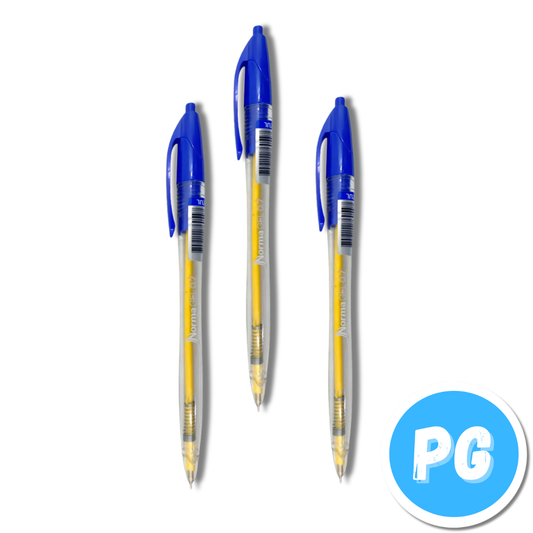 Caja Esfero Norma 0.7mm Gel x12 Unds Retractil Azul Rey