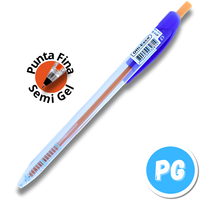 Esfero Offiesco 0.7mm Semigel 052 Unidad Retráctil Azul Rey