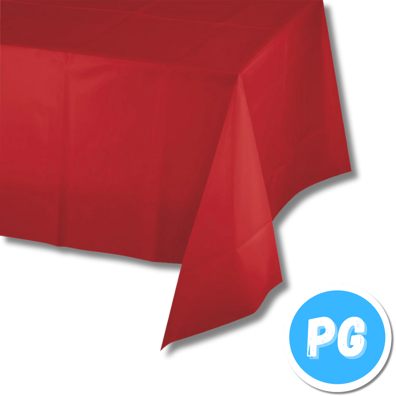 Mantel Plastico Rojo 137x183 Centimetros