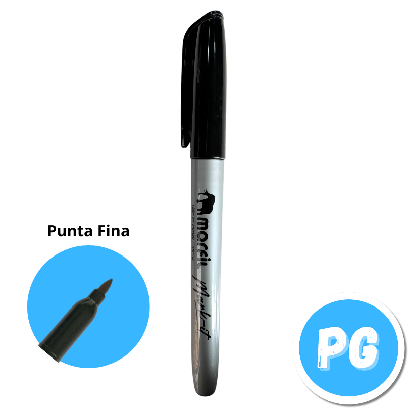 Marcador Marfil Punta Fina Negro Unidad - Parecido Al Sharpie