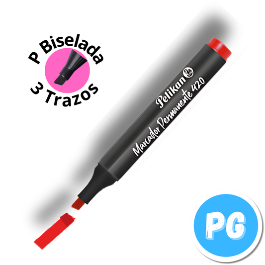 Caja Marcador Pelikan Permanente 420 x10 Unds Rojo