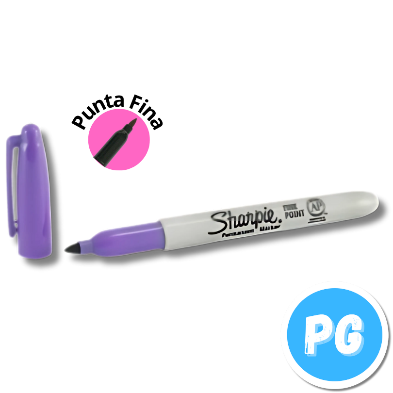 Marcador Sharpie Punta Fina Morado