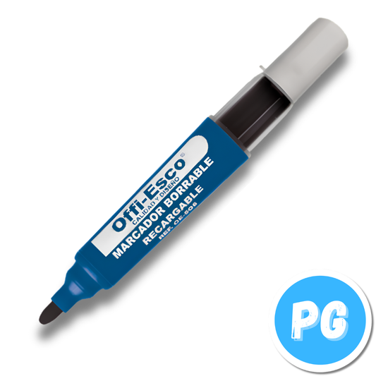 Caja Marcador Offiesco Borrable 506 X10 Unds Recargable Azul Rey (cartucho)