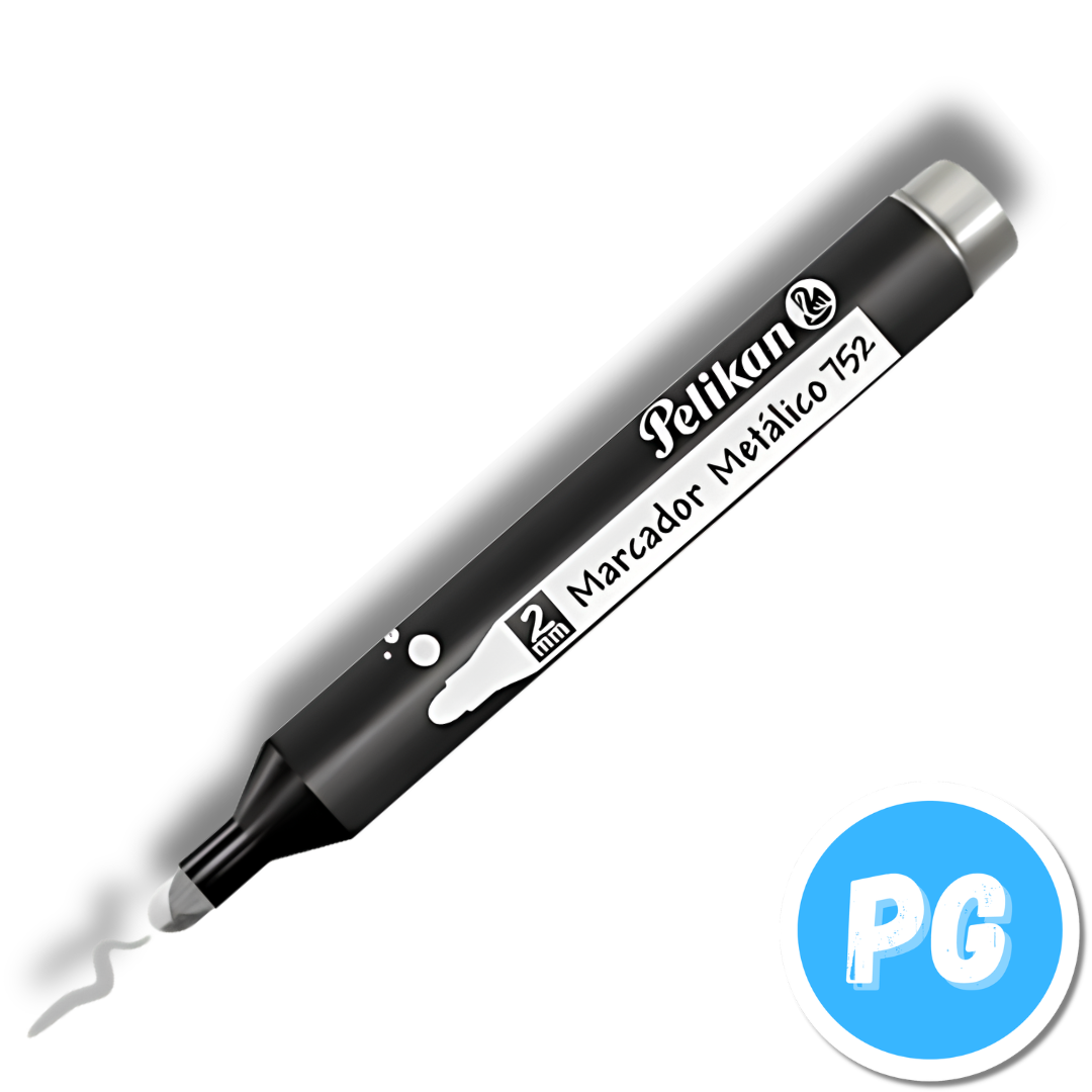 Caja Marcador Pelikan Metalico 752 x10 Unds Plateado