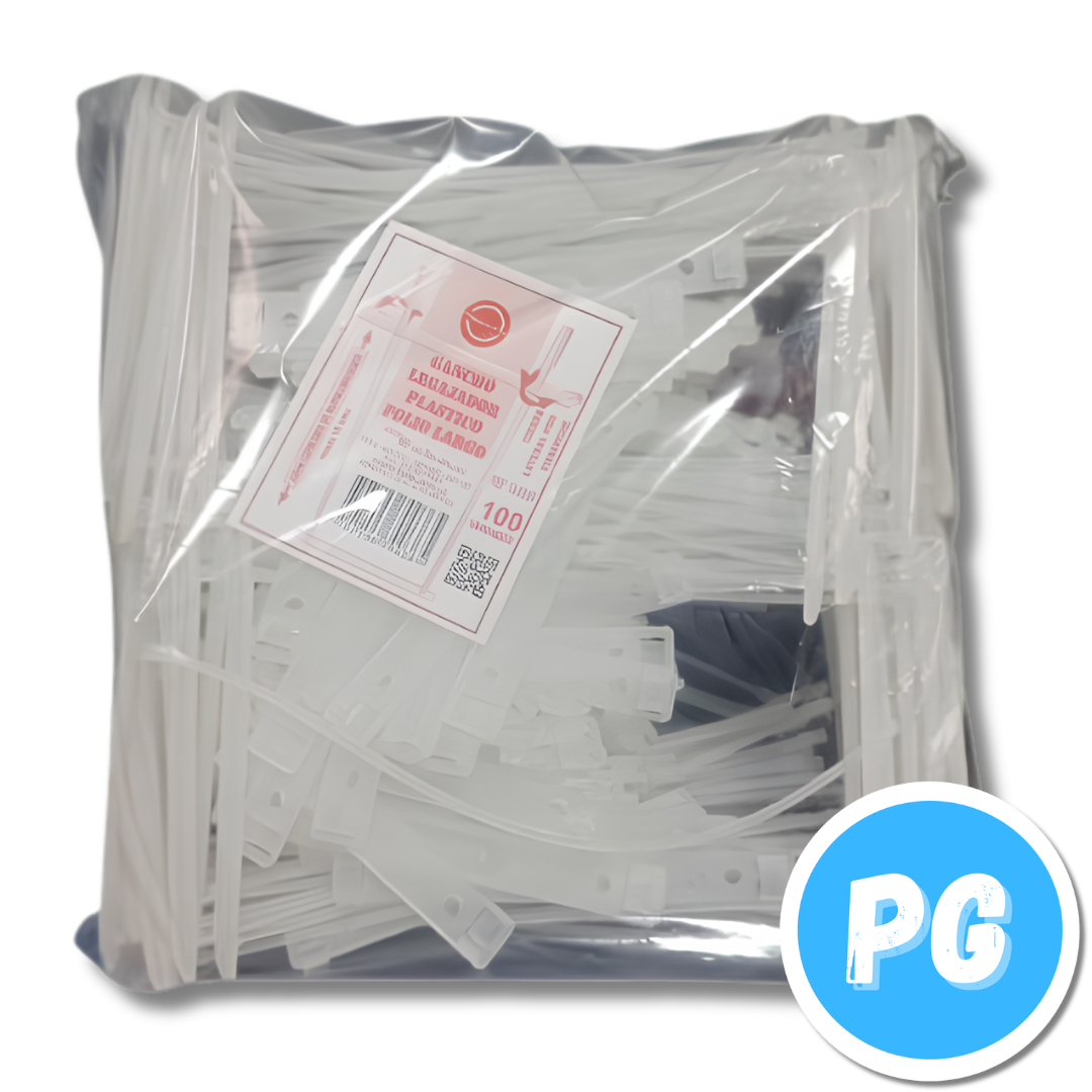 Paquete Gancho Expediente Plastico x100 Unds 18 Centimetros