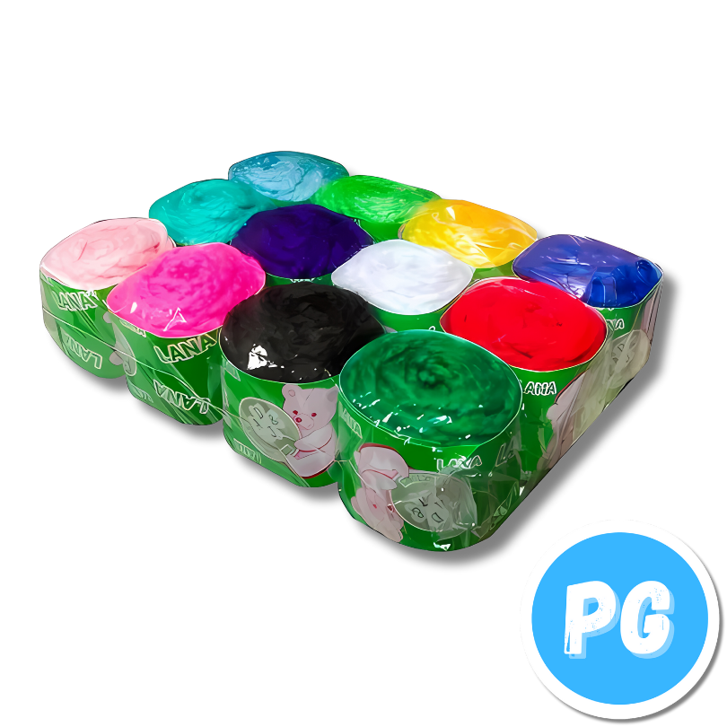 Paquete Lana Escolar 8 gramos X12 Unds Surtida