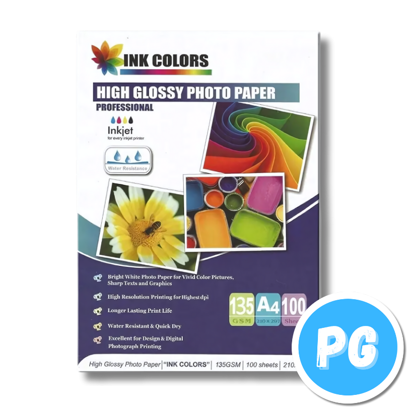 Paquete De Papel Fotografico Adhesivo Carta X20 Unds 135 Gramos