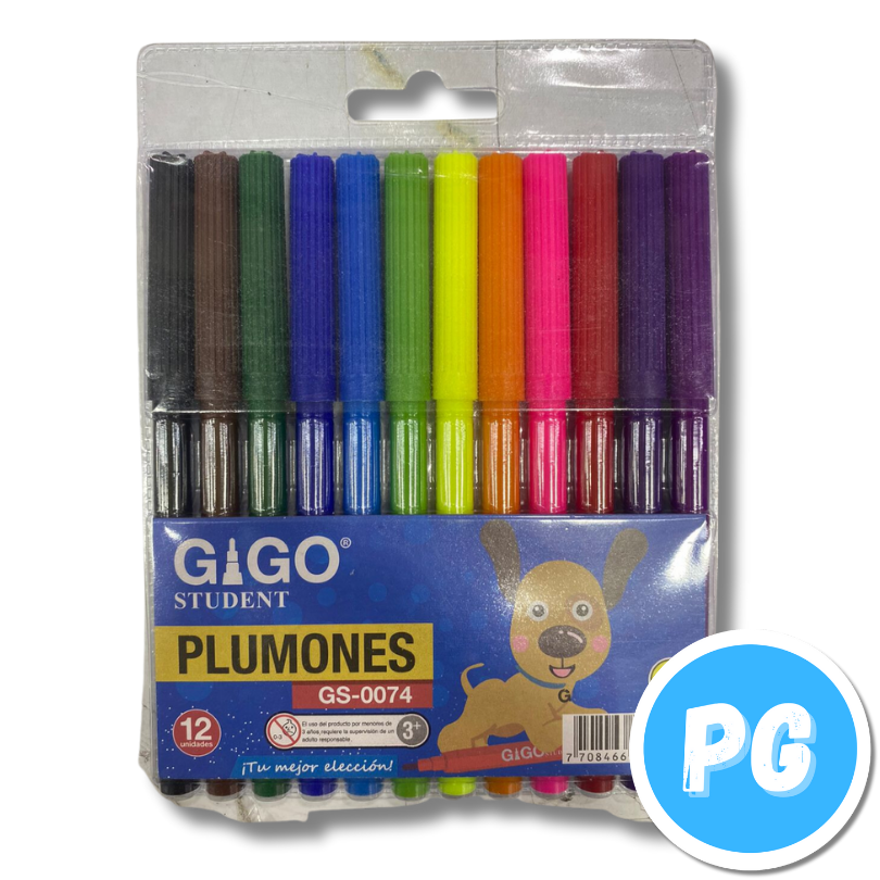 Paquete De Plumones Gigo X12 Unds Lavables