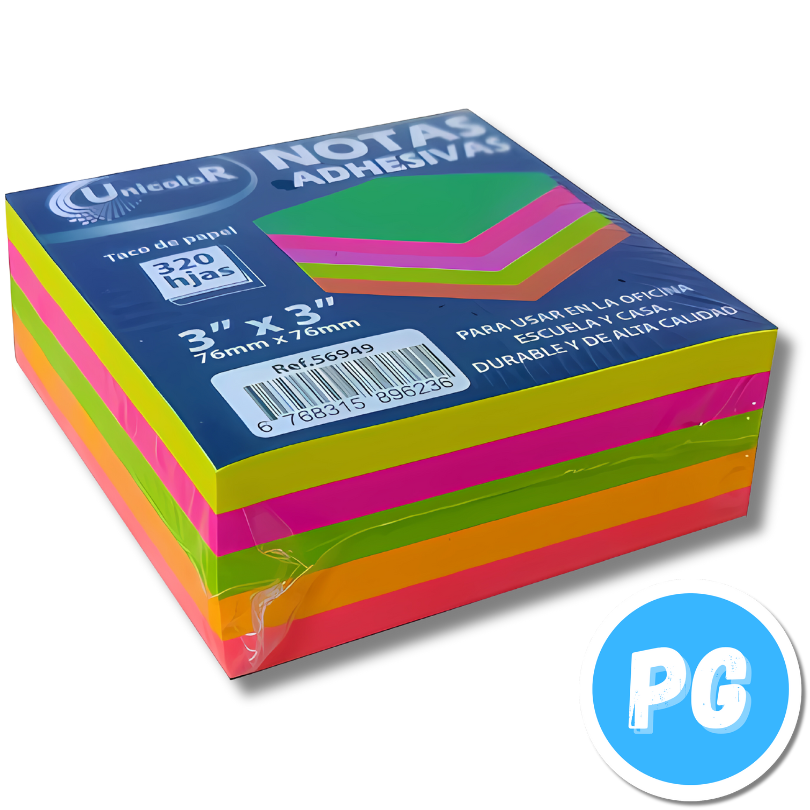 Paquete De Post It Adhesivo X300 Hojas Cuadrado
