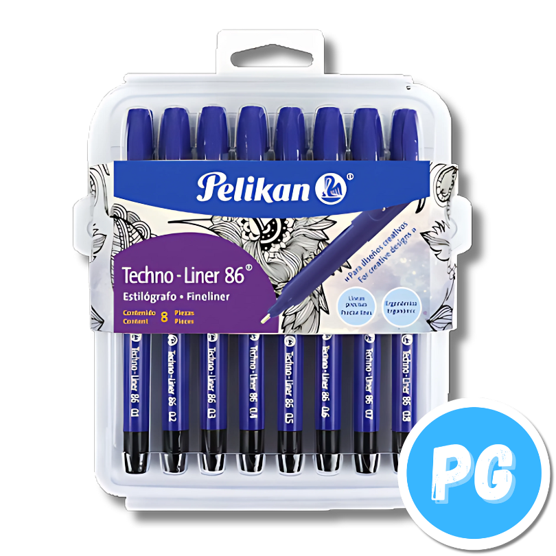 Paquete Rapidografo Pelikan X8 Unds Surtido Estilografo