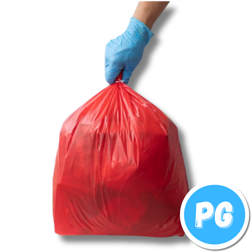 Paquete Bolsa Plastica Papelera X10 Unds 40x60 Centimetros Rojo