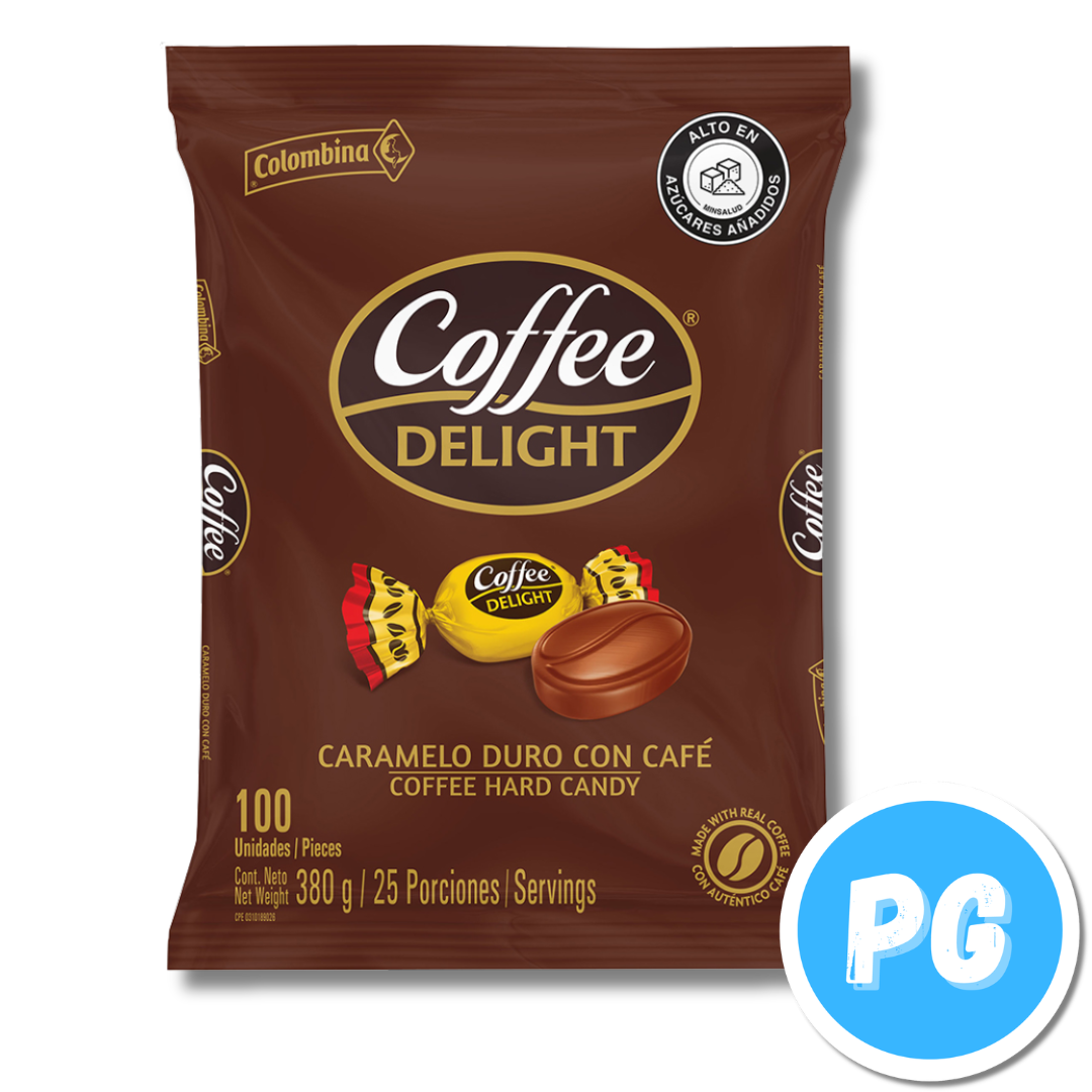 Paquete Caramelo Duro Coffee Delight 380 Gramos x100 Unds