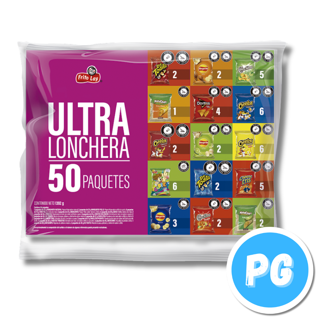 Paquete Papas Frito Lay Ultra Lonchera x50 Unds Surtido