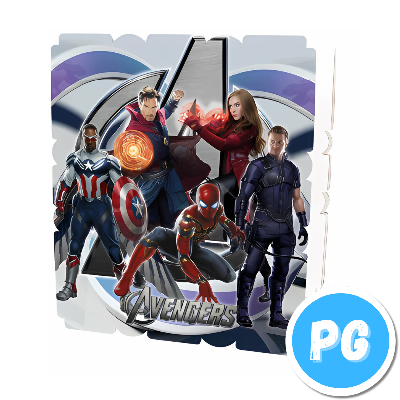 Piñata Icopor Cuadrada Los Vengadores Marvel Super Heroes