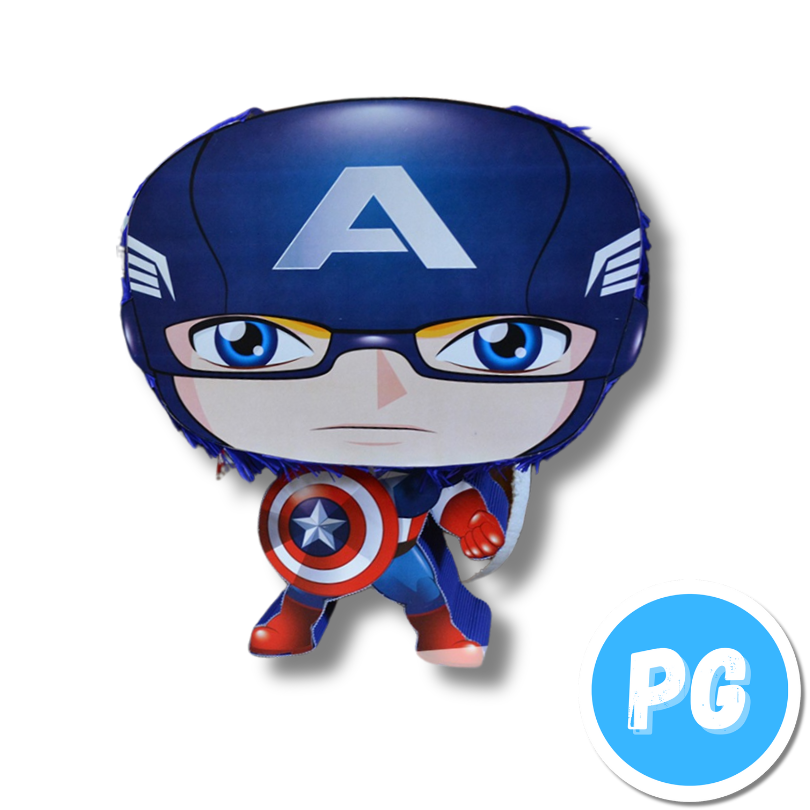 Piñata Icopor Cabezon Capitan America Marvel Los Vengadores