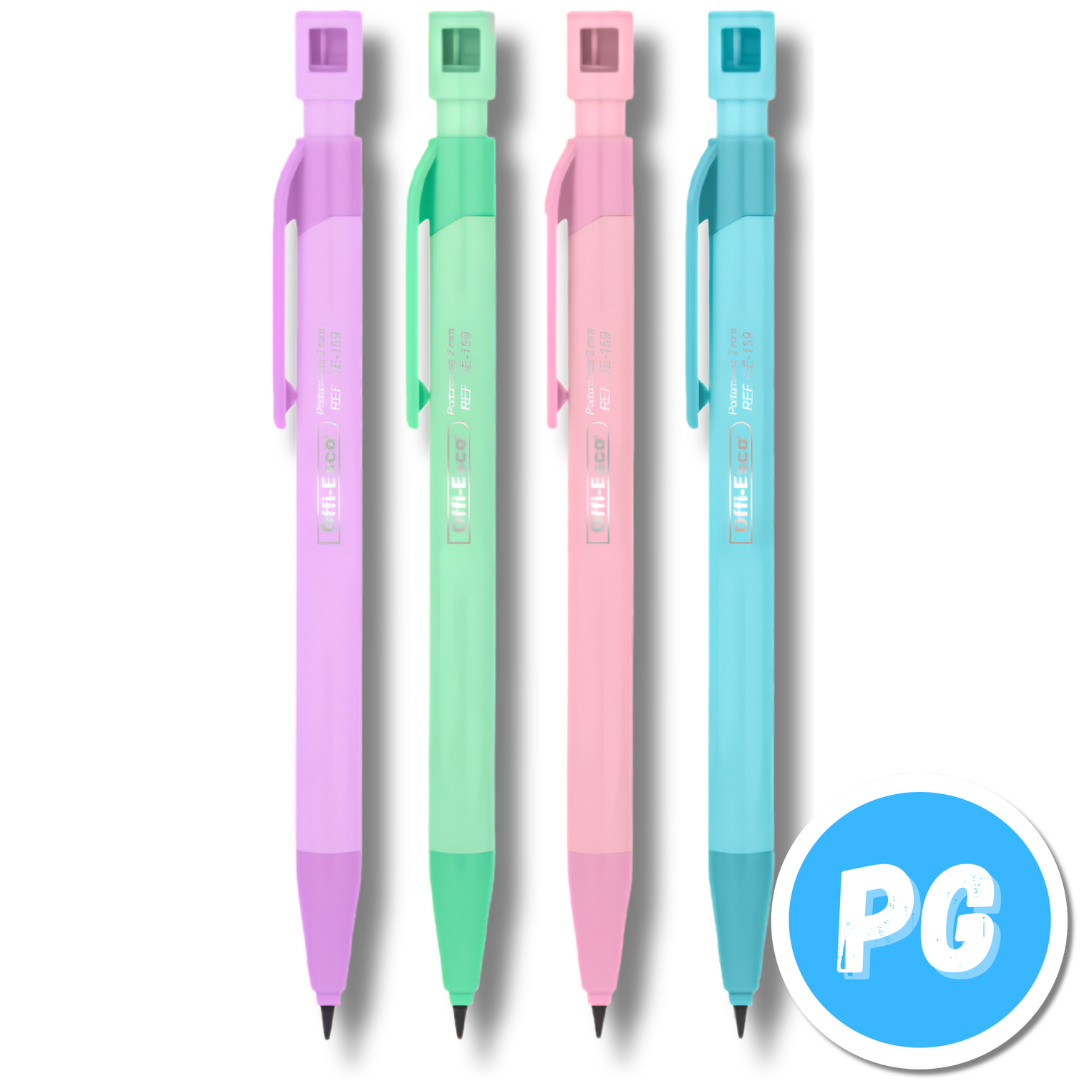 Portaminas Offiesco 2.0mm Oe-159 Unidad Con Tajalapiz Tonos Pastel