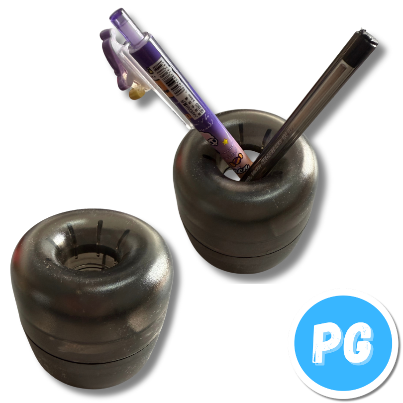 Mini Porta Lapiz Y Porta Clip Magnetico Negro