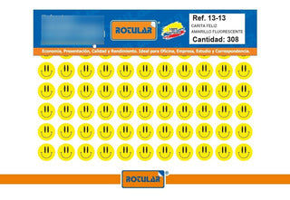 Paquete De Sticker Carita Feliz Adhesiva 13x13mm X270 Unds- Rotulos