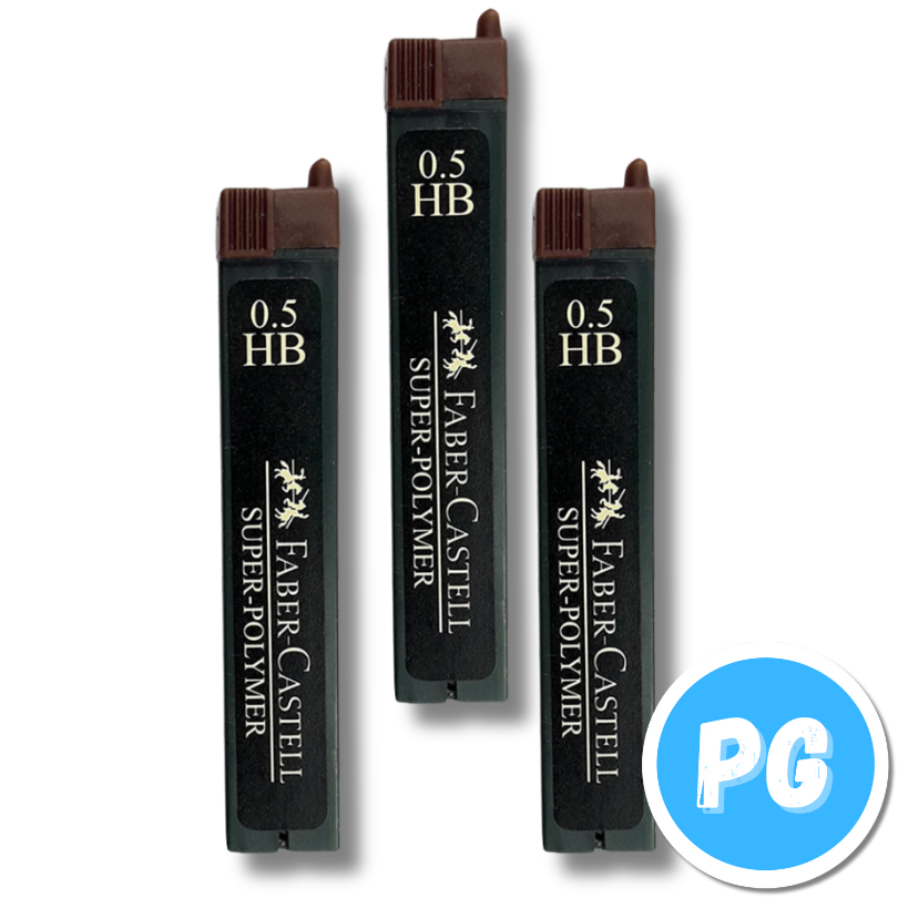 Paquete Minas Faber Castell Hb #2 X12 Unds 0.5mm. Para Portaminas
