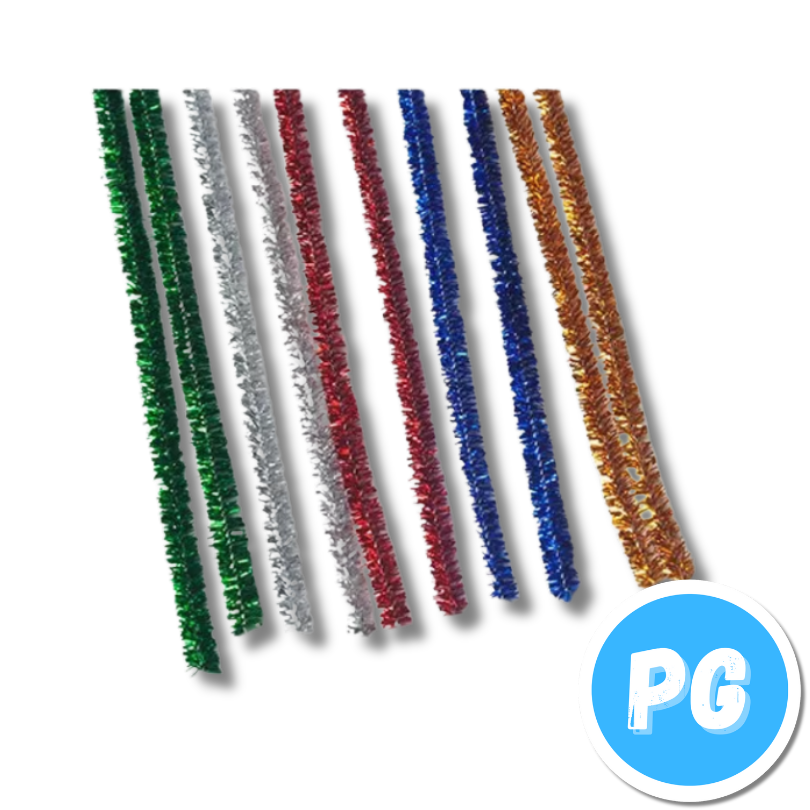 Paquete Chelines Limpia Pipas Metalizados X100 Unds Surtido