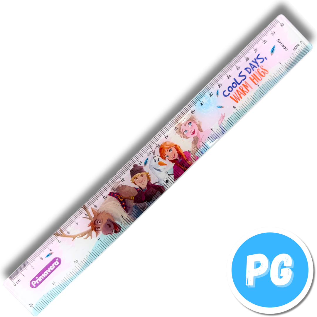 Regla Primavera Plastica 30 Centimetros Muñecos Frozen