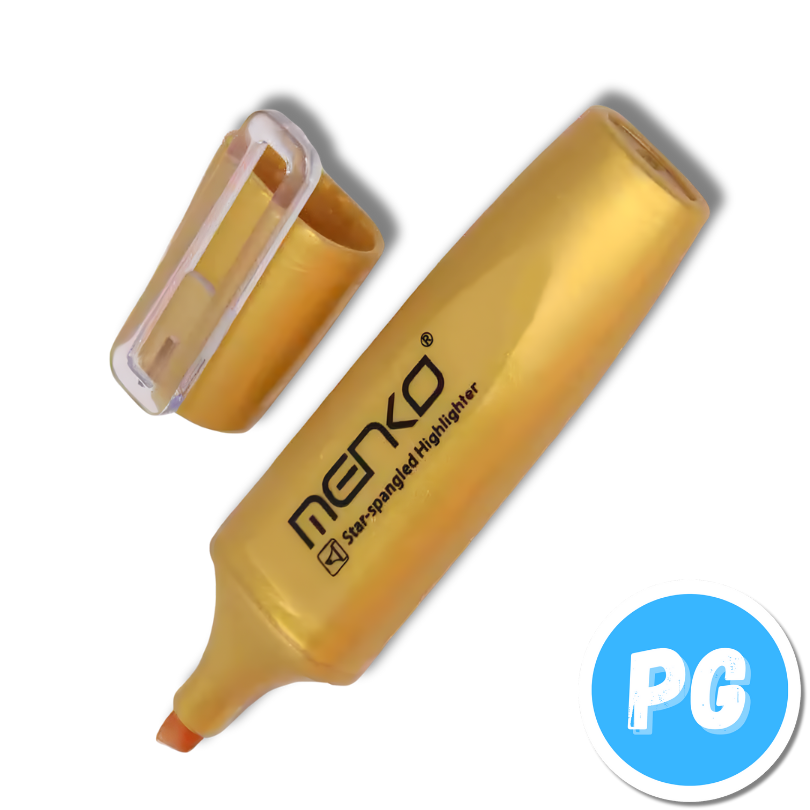 Resaltador Menko Metalizado Dorado