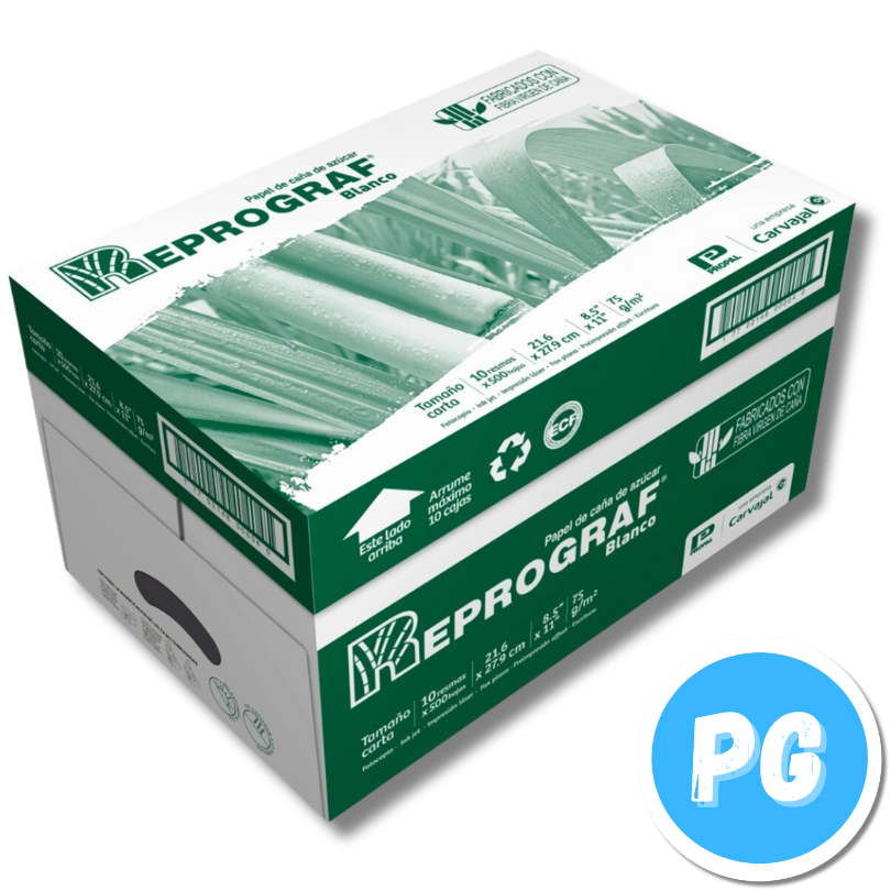 Caja Resma Reprograf Media Carta Blanca X20 Paquetes - Cada Paquete Trae 500 Hojas