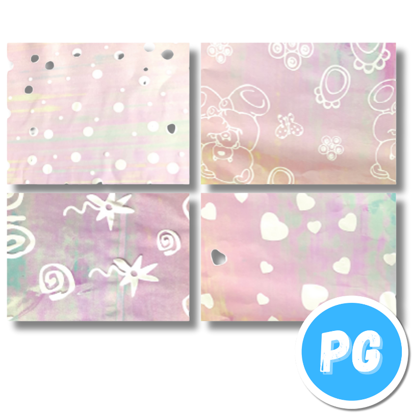 Rollo Papel Tornasol Estampado X10 Medios De Pliego - Se Envia Un Motivo Aleatorio