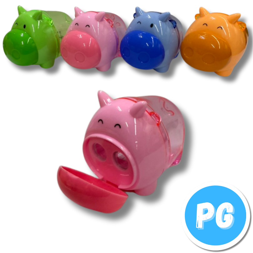 Tajalapiz Plastico Cerdito 2 Huecos Con Deposito - Se Envia Un Color Unisex
